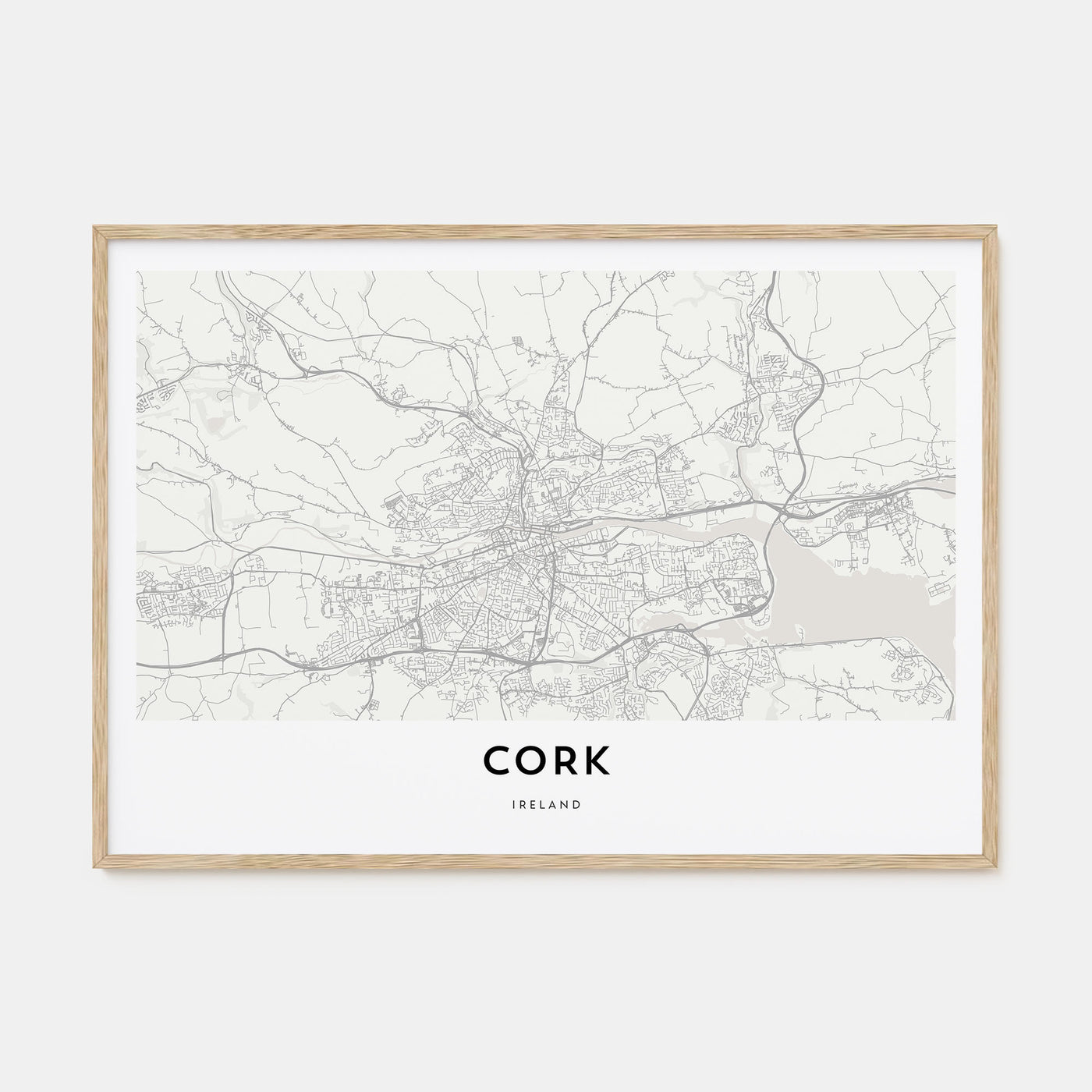 Cork Map Landscape Poster