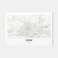 Cork Map Landscape Poster