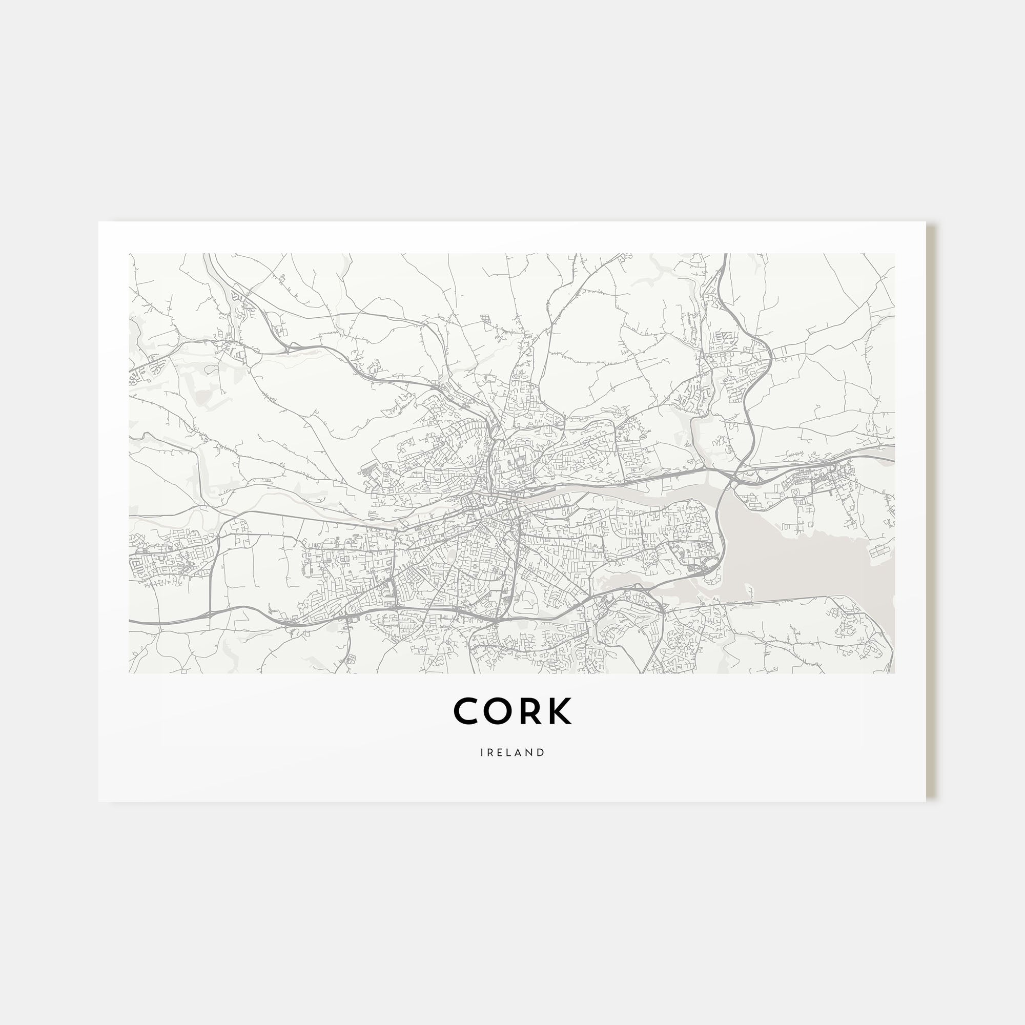 Cork Map Landscape Poster