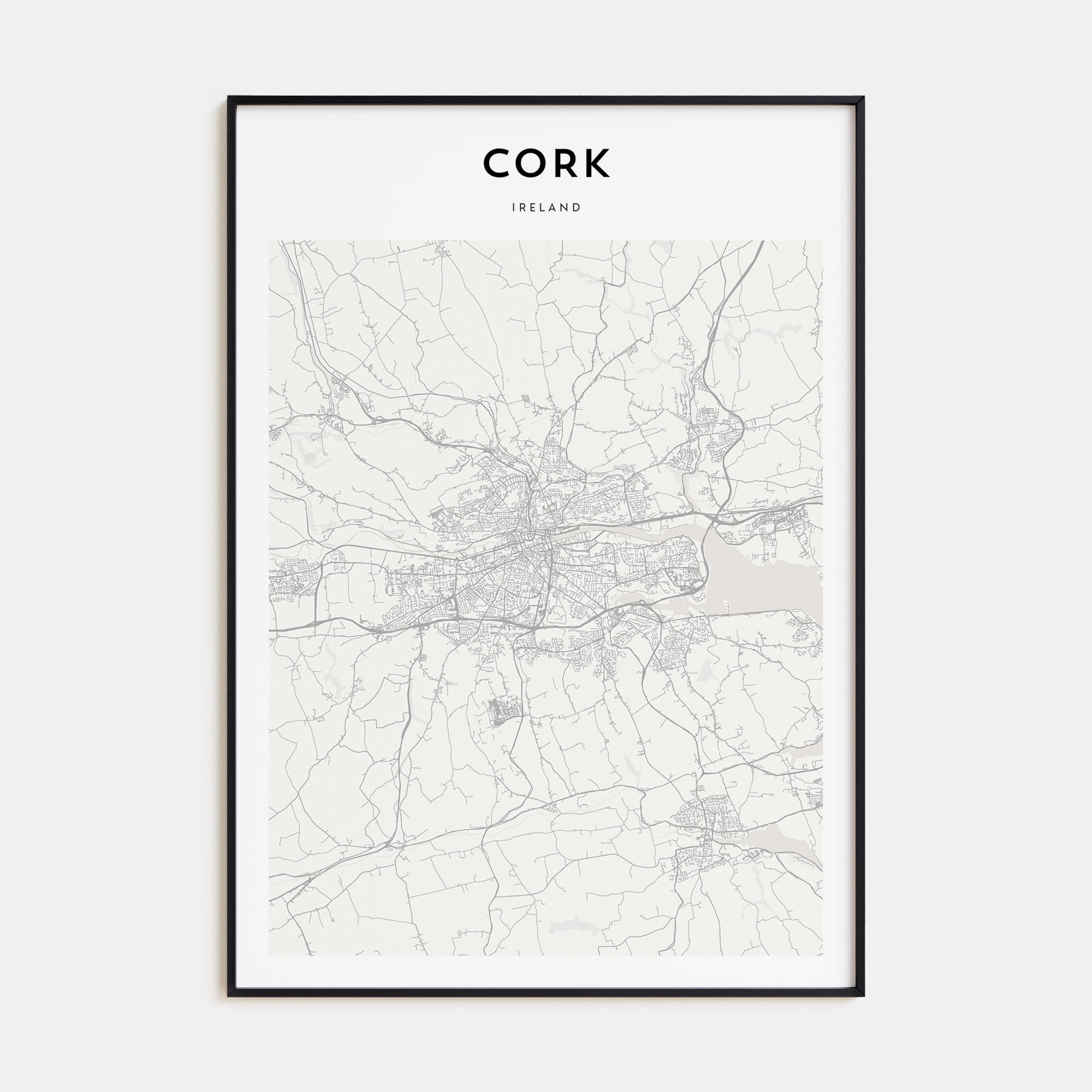 Cork Map Portrait Poster