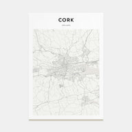 Cork Map Portrait Poster