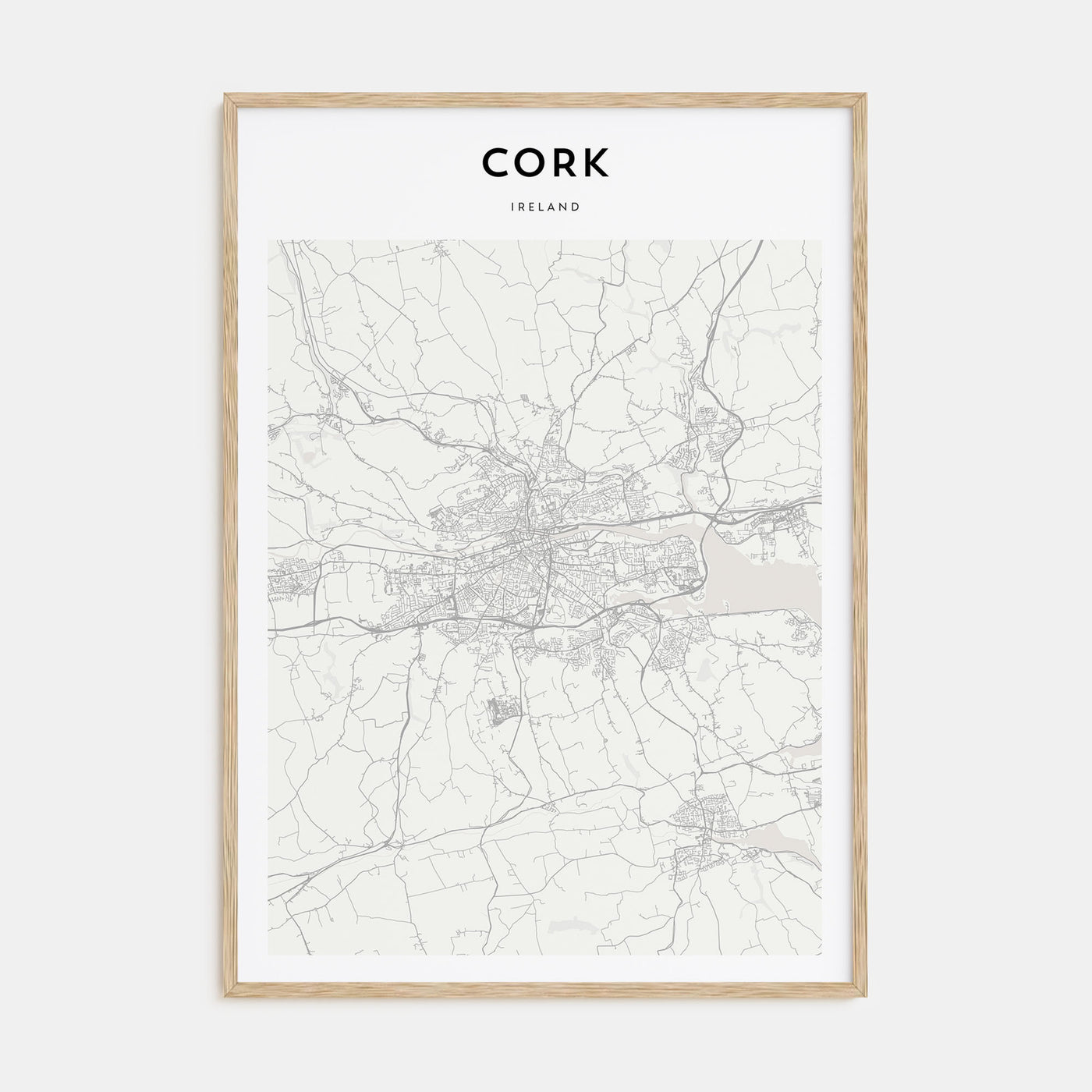 Cork Map Portrait Poster