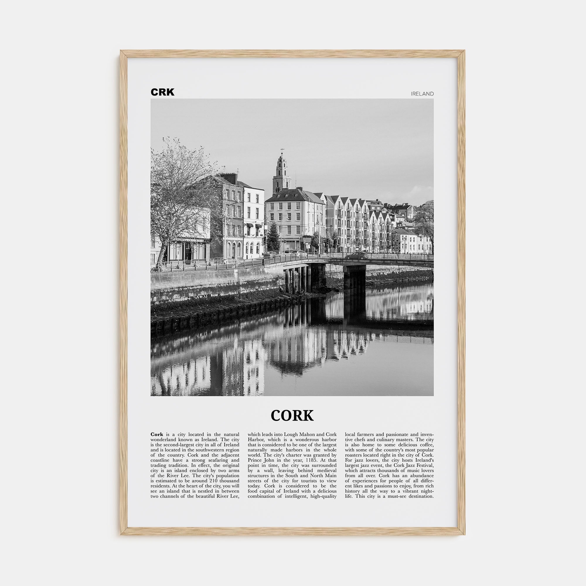 Cork Travel B&W Poster