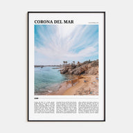Corona del Mar Travel Color Poster
