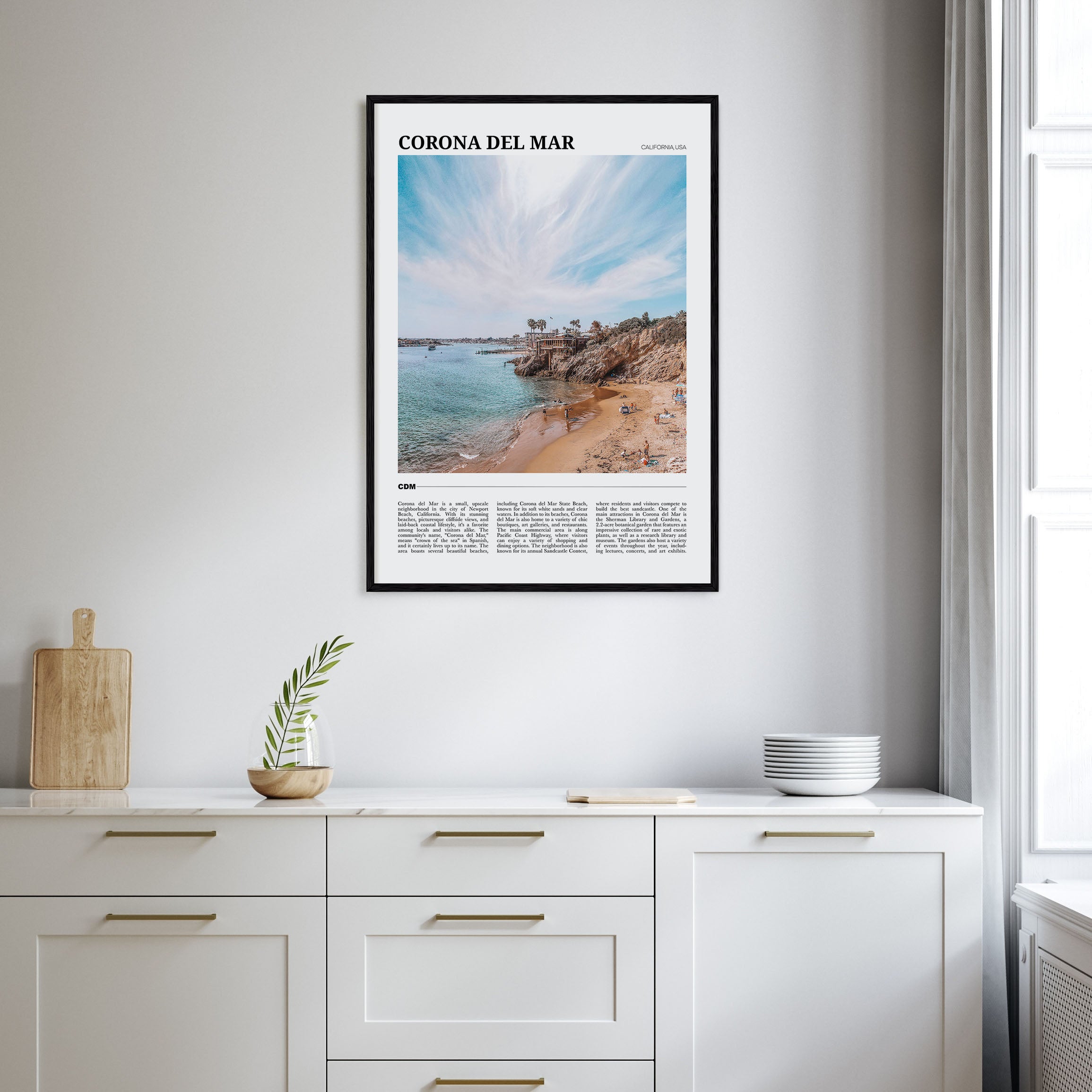 Corona del Mar Travel Color Poster