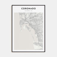 Coronado Map Portrait Poster
