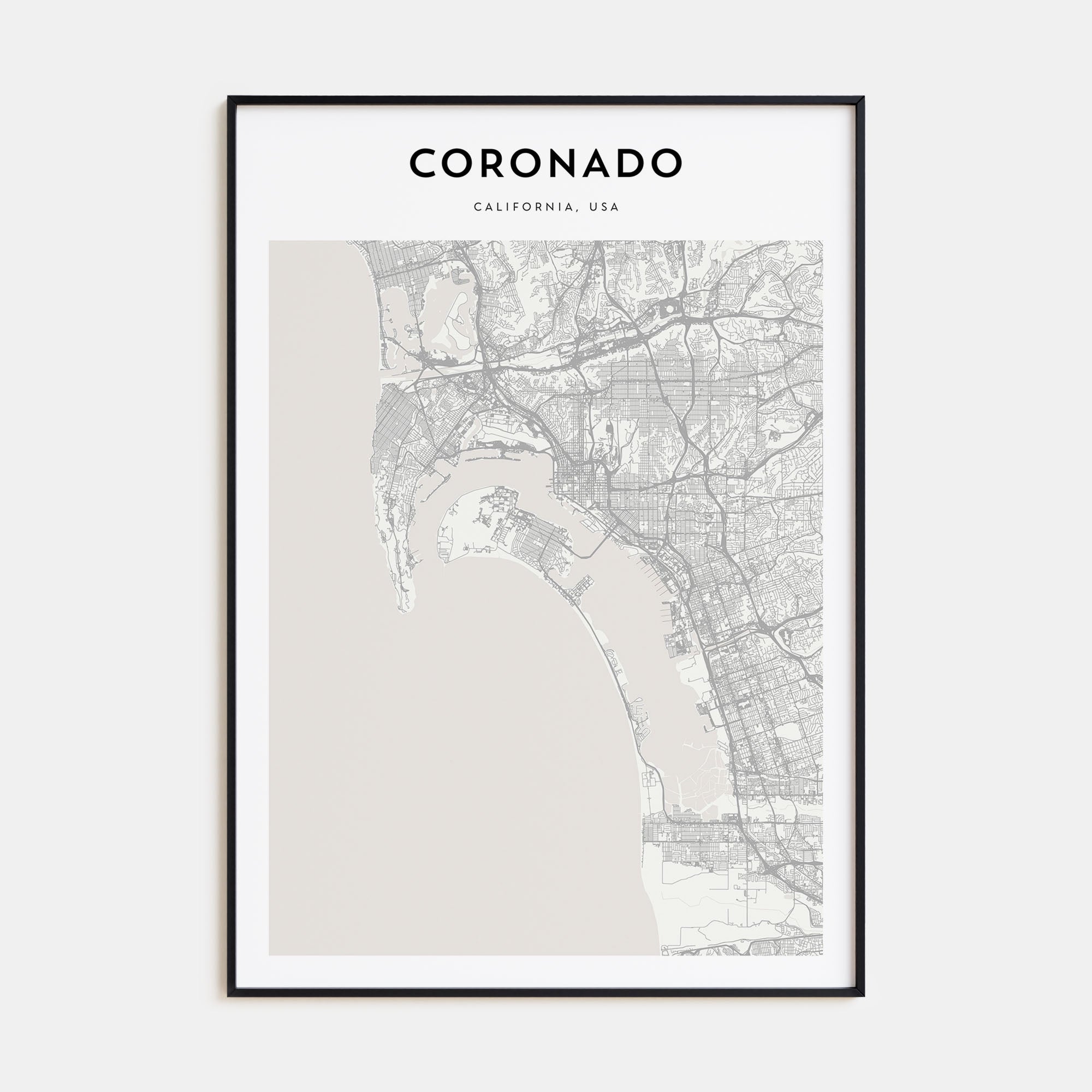 Coronado Map Portrait Poster