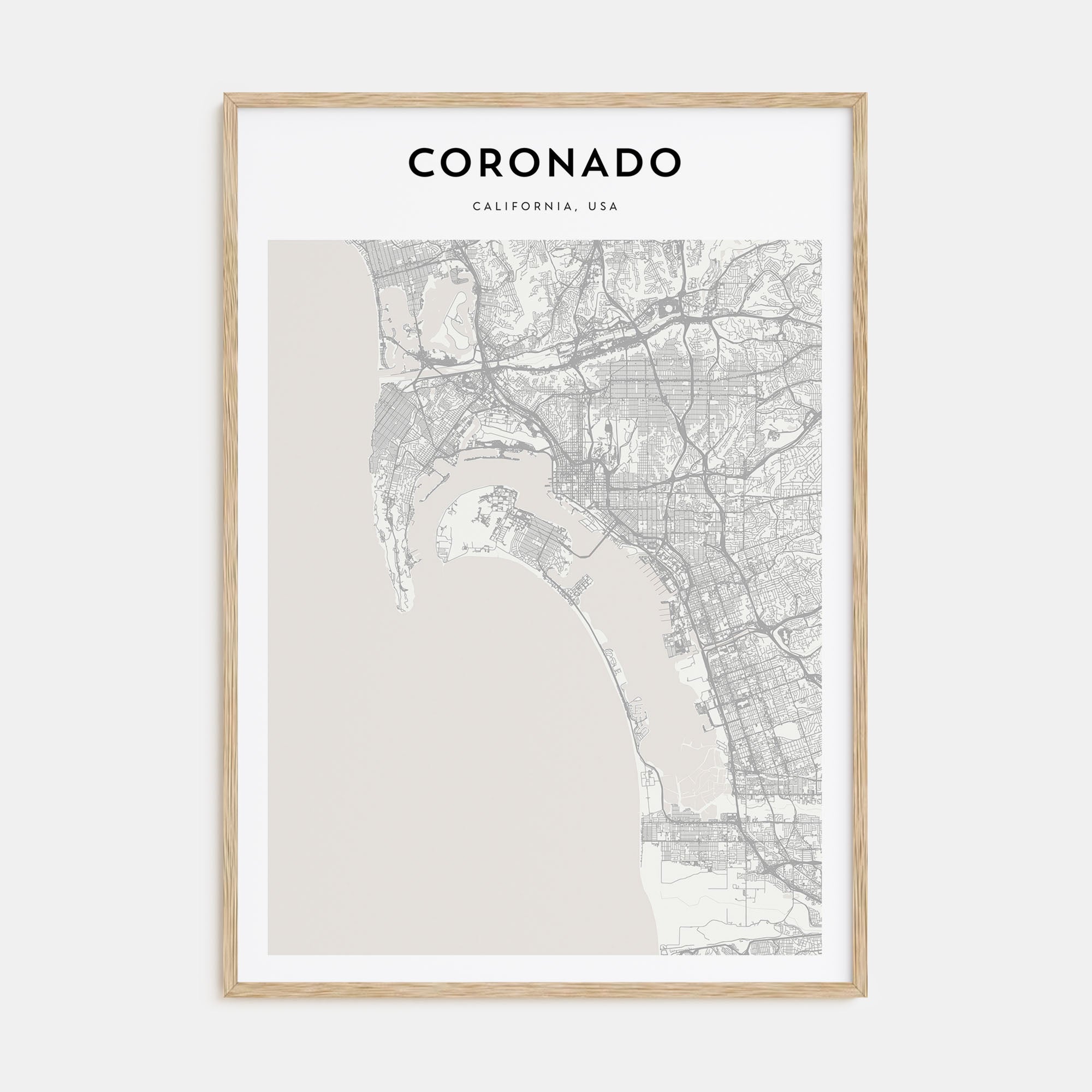 Coronado Map Portrait Poster