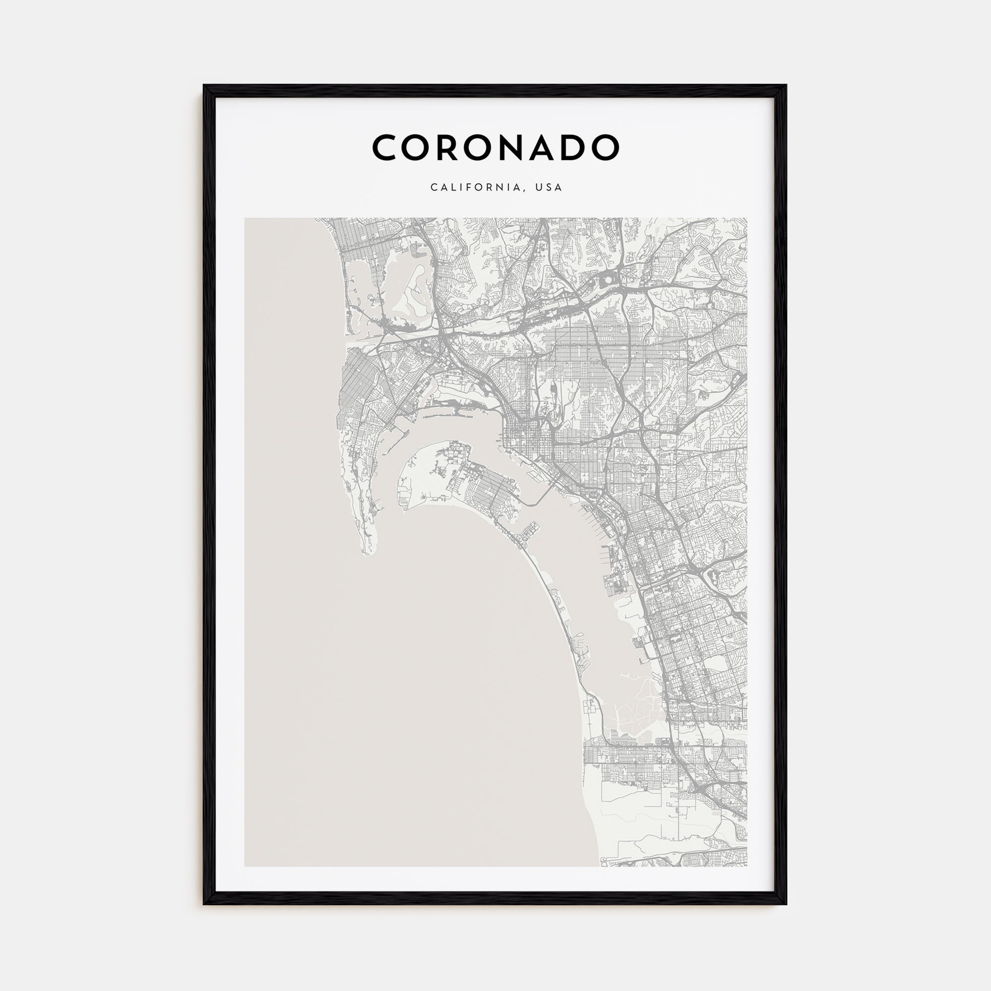 Coronado Map Portrait Poster