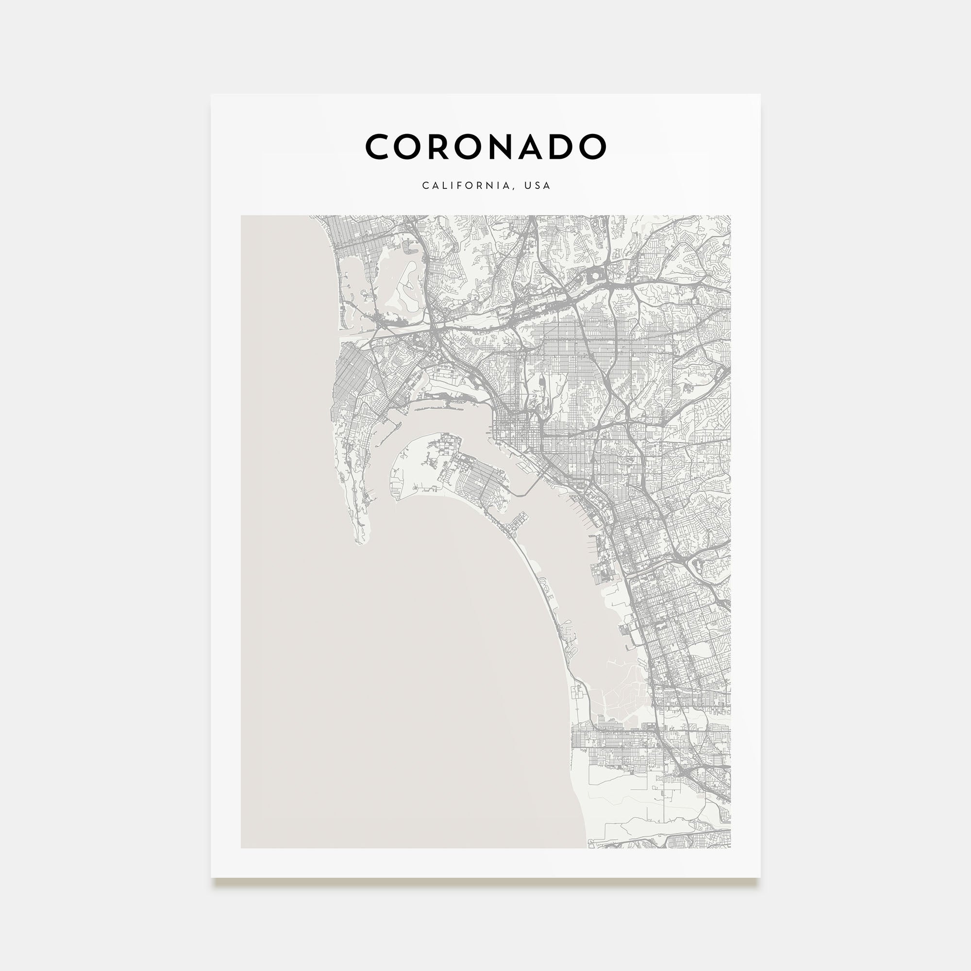 Coronado Map Portrait Poster