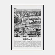 Coronado Travel B&W Poster