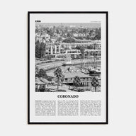 Coronado Travel B&W Poster