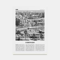 Coronado Travel B&W Poster