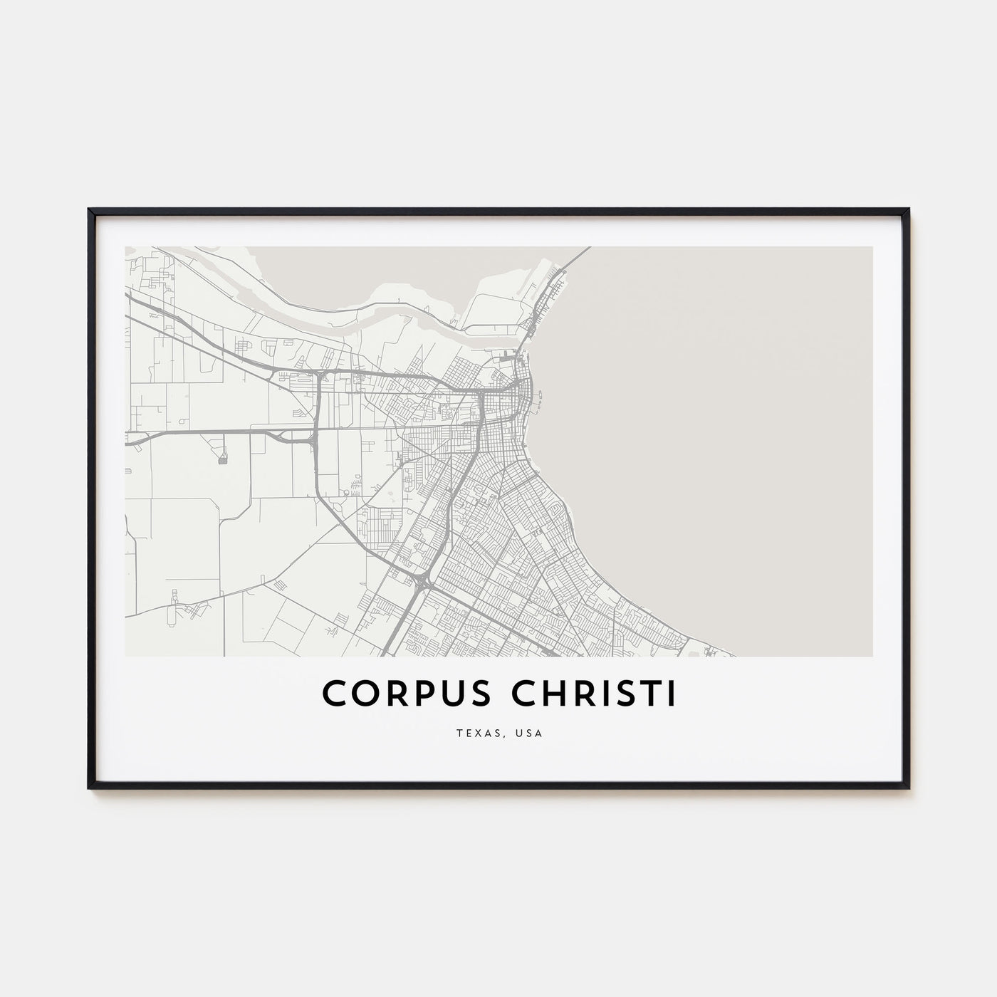 Corpus Christi Map Landscape Poster