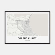 Corpus Christi Map Landscape Poster