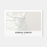 Corpus Christi Map Landscape Poster