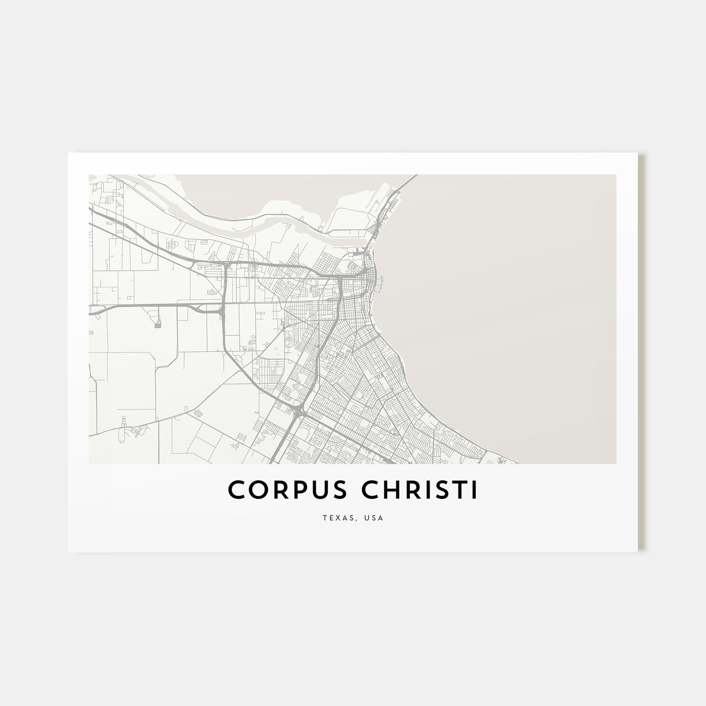 Corpus Christi Map Landscape Poster