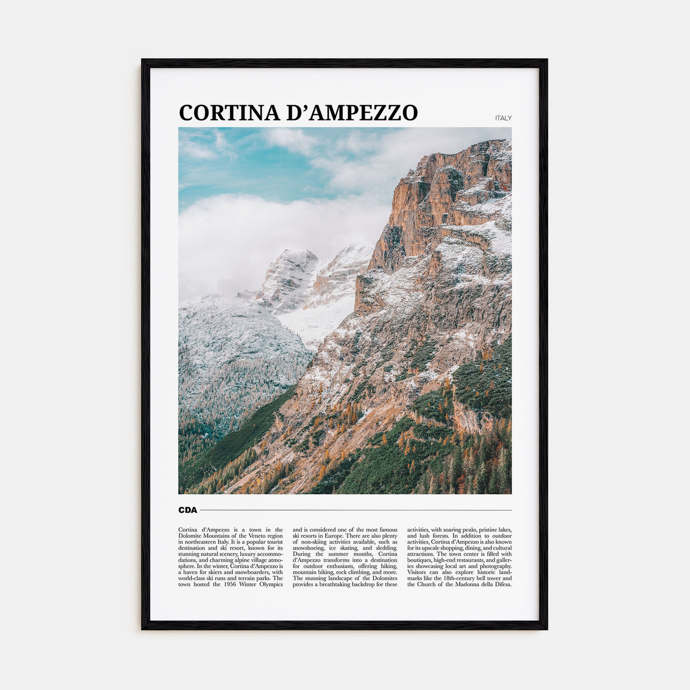 Cortina d'Ampezzo Travel Color Poster