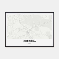 Cortona Map Landscape Poster