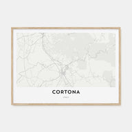 Cortona Map Landscape Poster