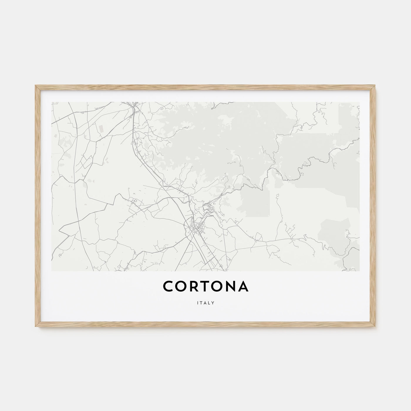 Cortona Map Landscape Poster