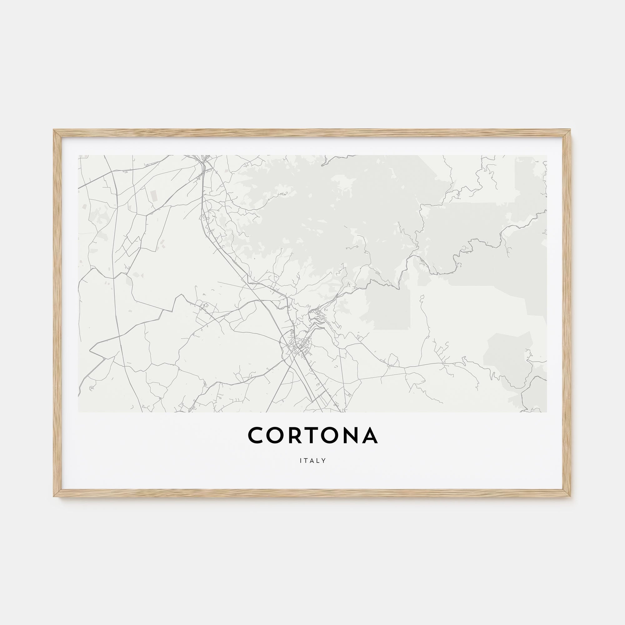 Cortona Map Landscape Poster