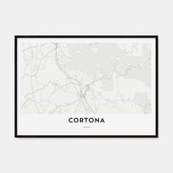 Cortona Map Landscape Poster