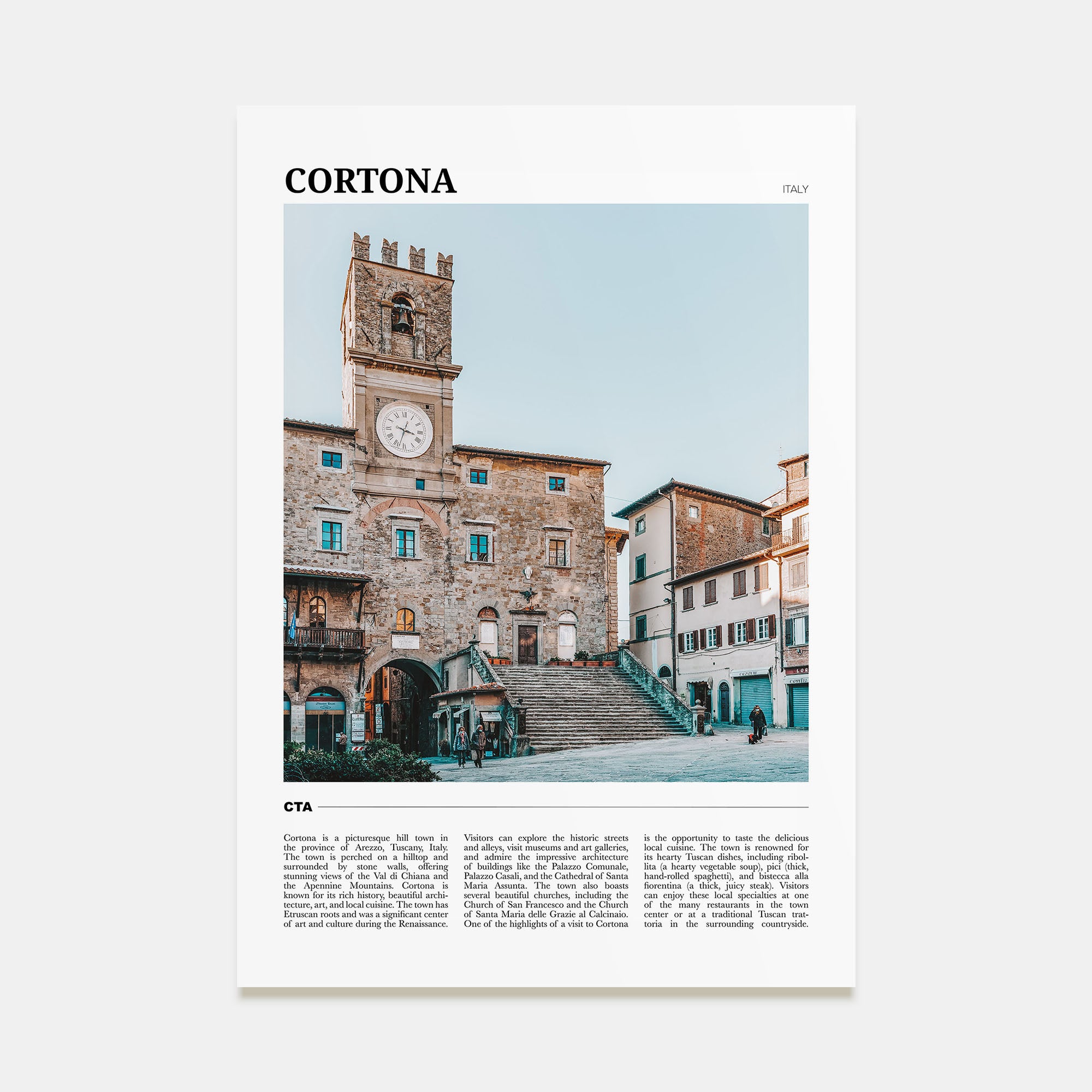 Cortona Travel Color Poster