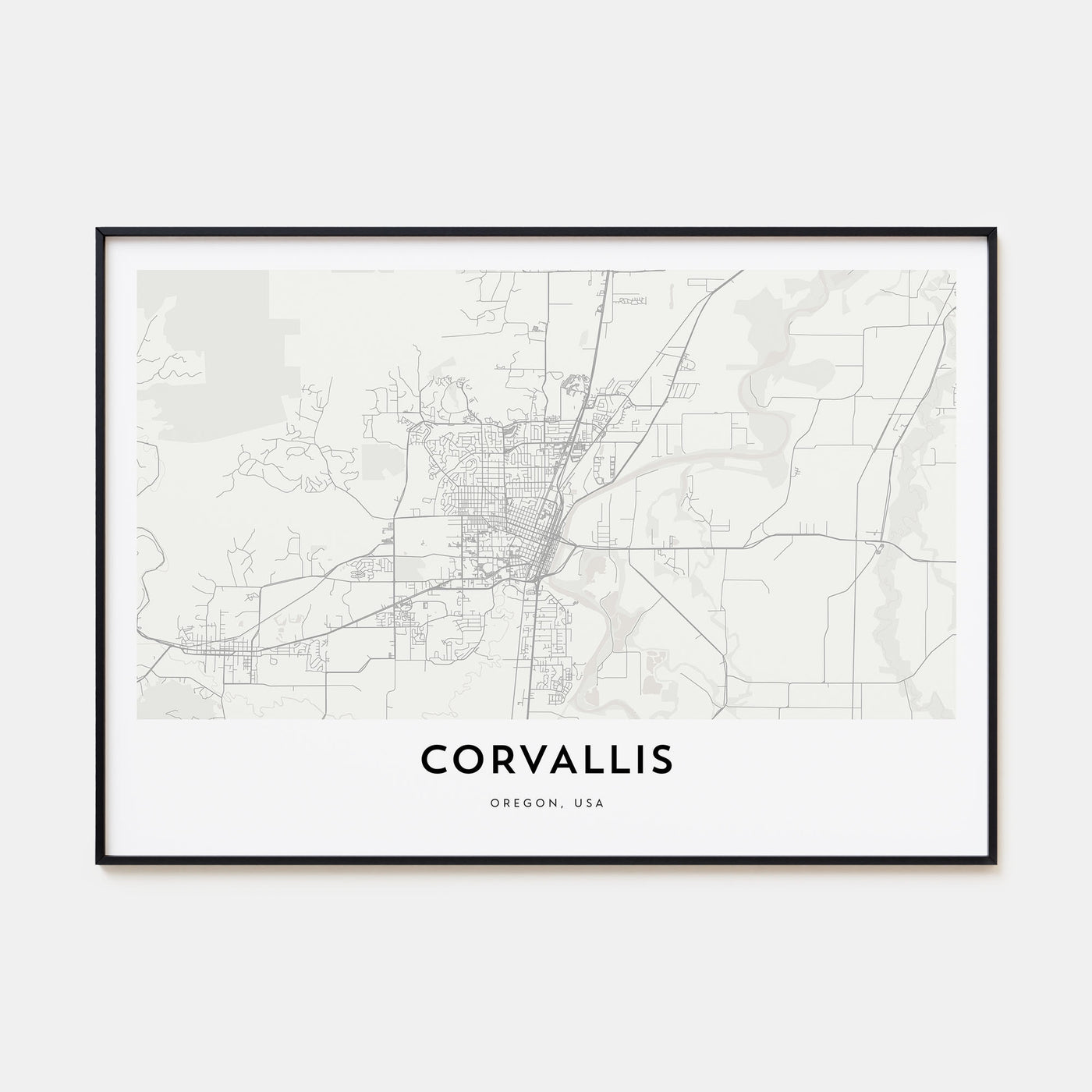 Corvallis Map Landscape Poster