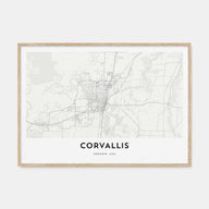 Corvallis Map Landscape Poster