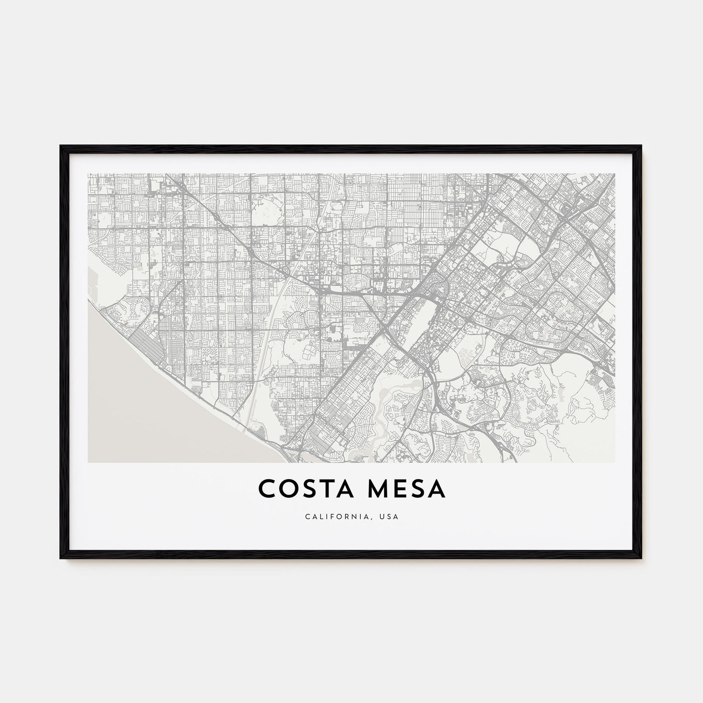 Costa Mesa Map Landscape Poster