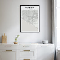 Costa Mesa Map Portrait Poster