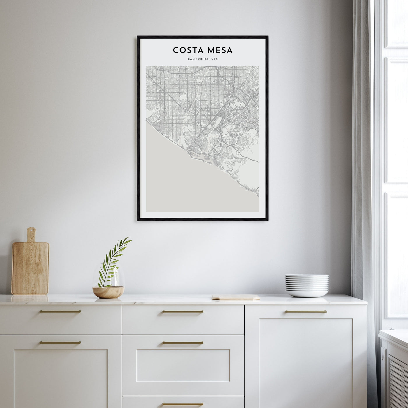 Costa Mesa Map Portrait Poster