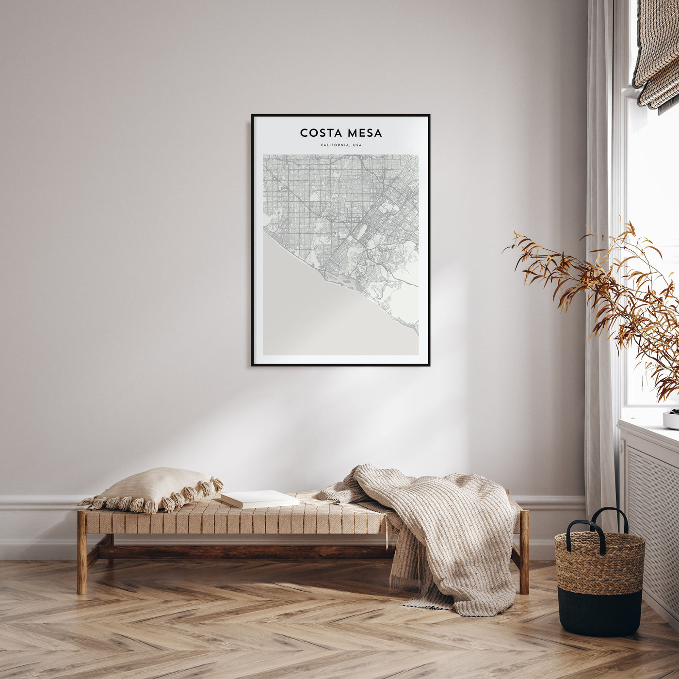 Costa Mesa Map Portrait Poster