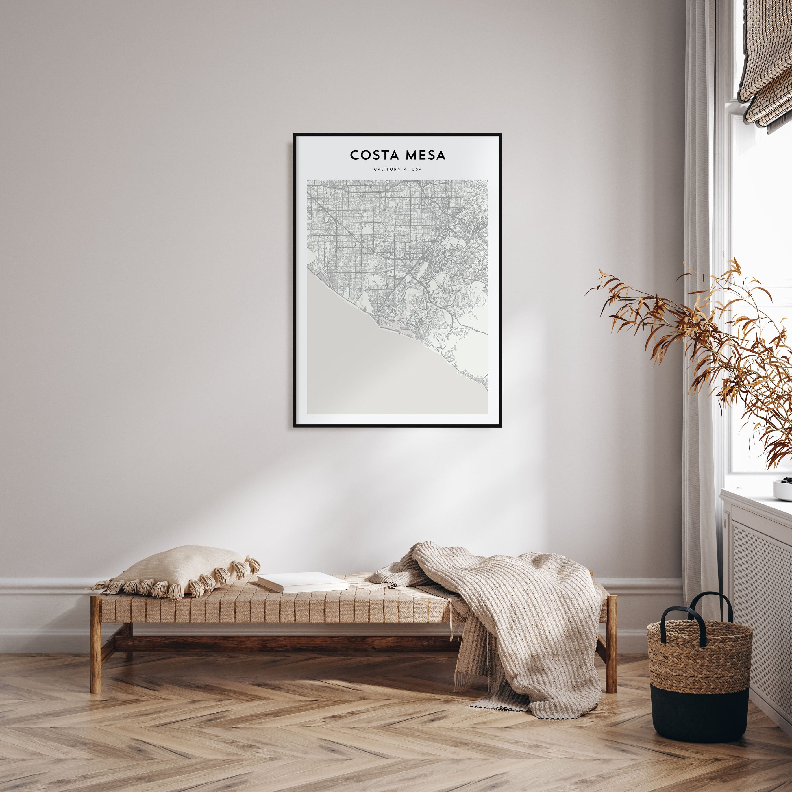 Costa Mesa Map Portrait Poster
