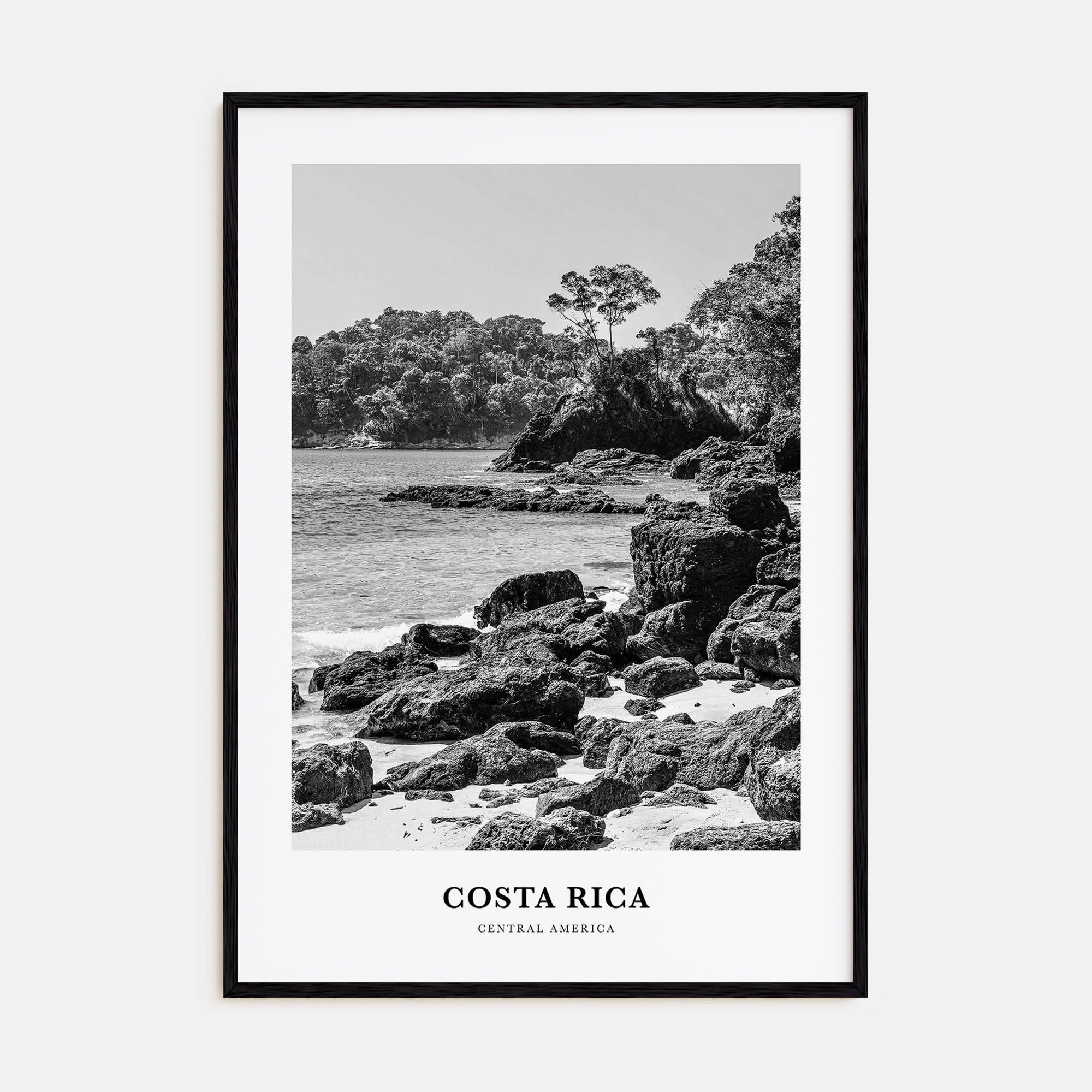 Costa Rica Portrait B&W No 2 Poster
