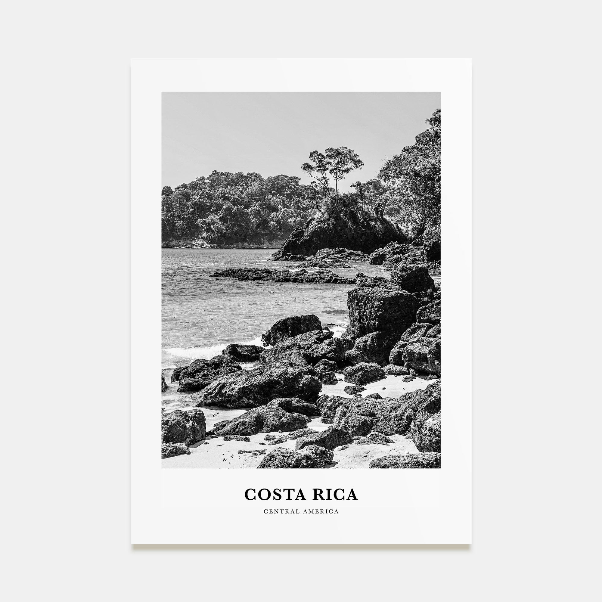 Costa Rica Portrait B&W No 2 Poster