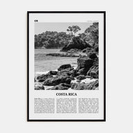 Costa Rica Travel B&W No 1 Poster