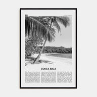 Costa Rica Travel B&W No 2 Poster