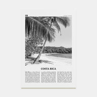 Costa Rica Travel B&W No 2 Poster