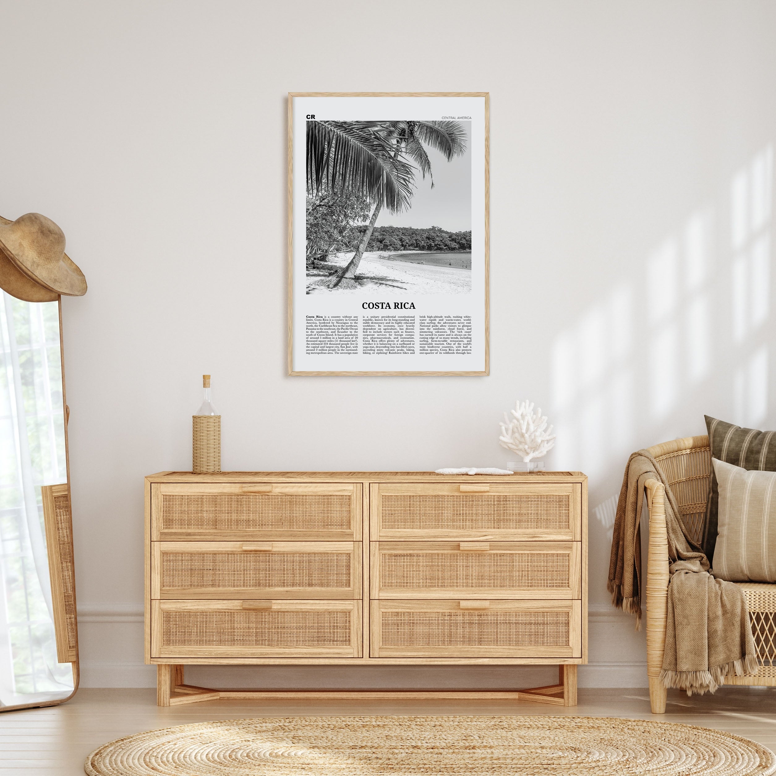 Costa Rica Travel B&W No 2 Poster