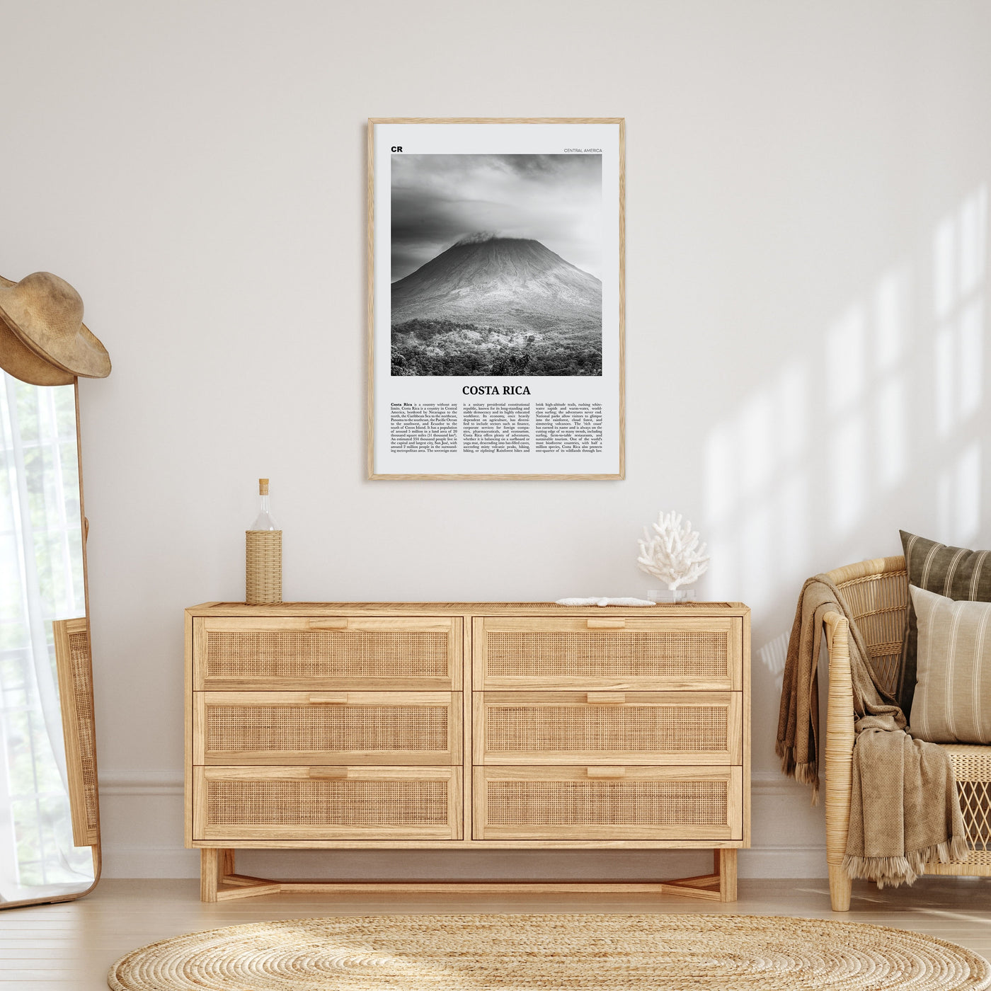 Costa Rica Travel B&W No 3 Poster