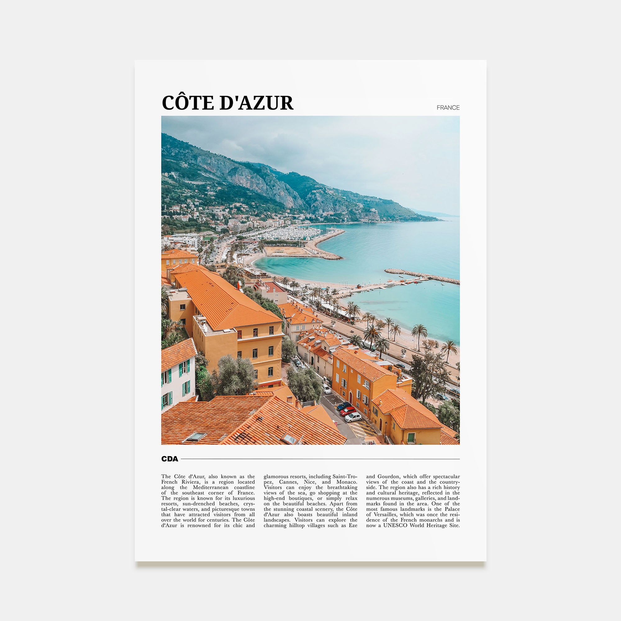 Cote d'Azur Travel Color No 1 Poster