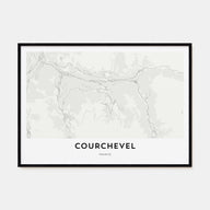 Courchevel Map Landscape Poster