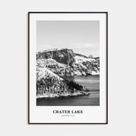 Crater Lake Portrait B&W Poster