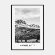 Crested Butte Portrait B&W Poster
