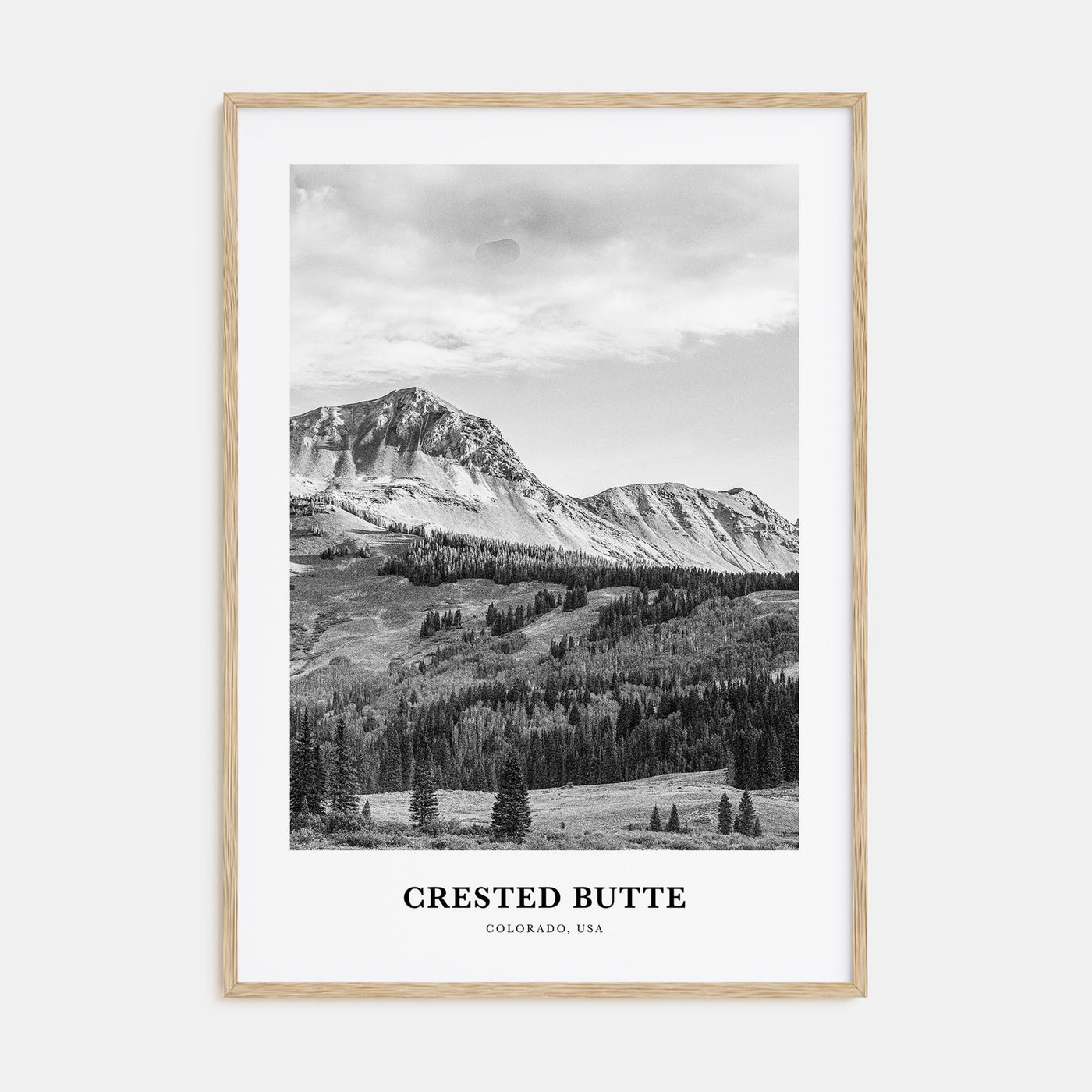 Crested Butte Portrait B&W Poster