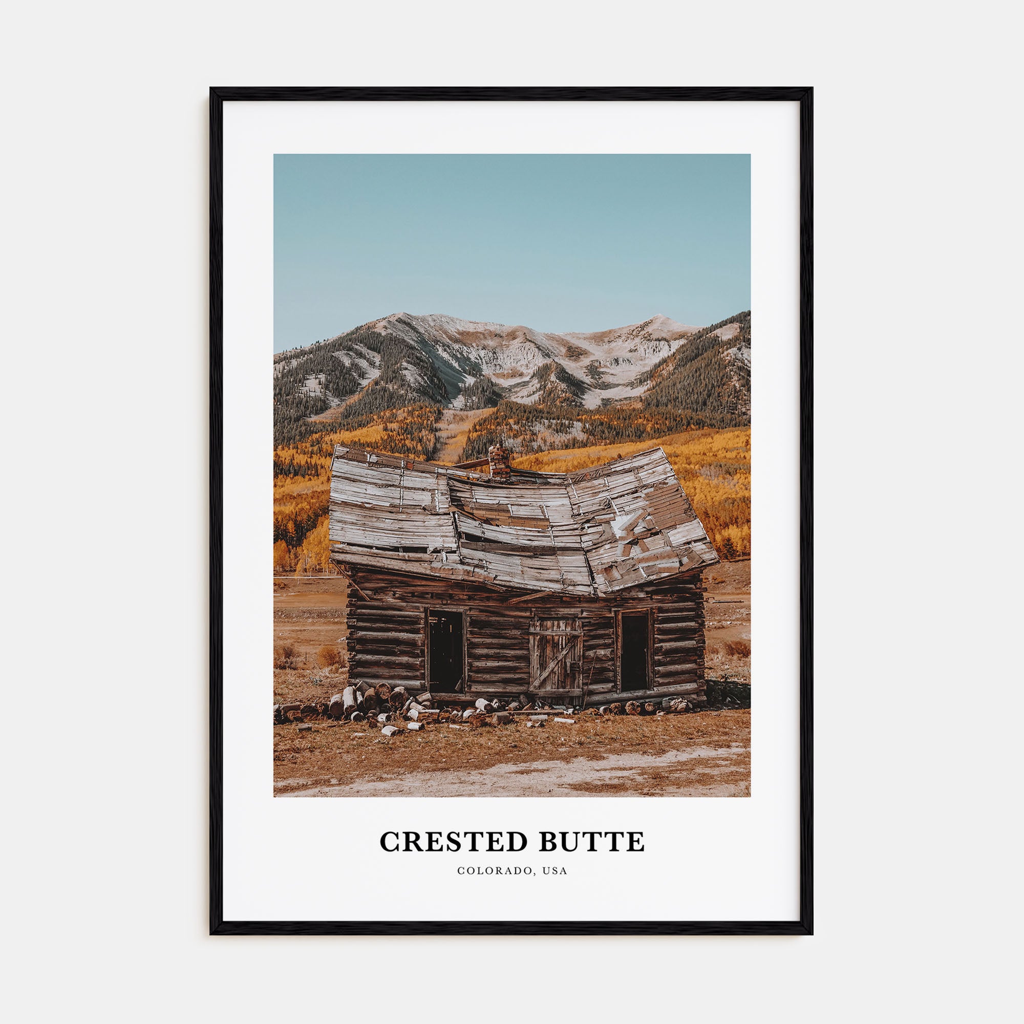 Crested Butte Portrait Color Poster