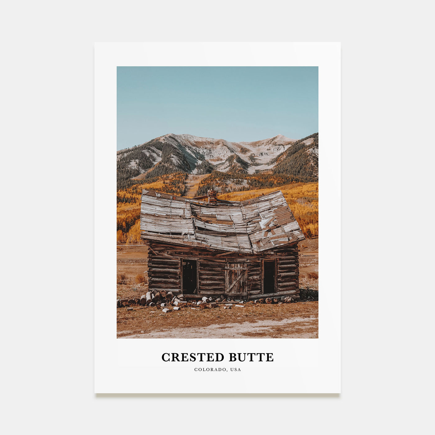 Crested Butte Portrait Color Poster