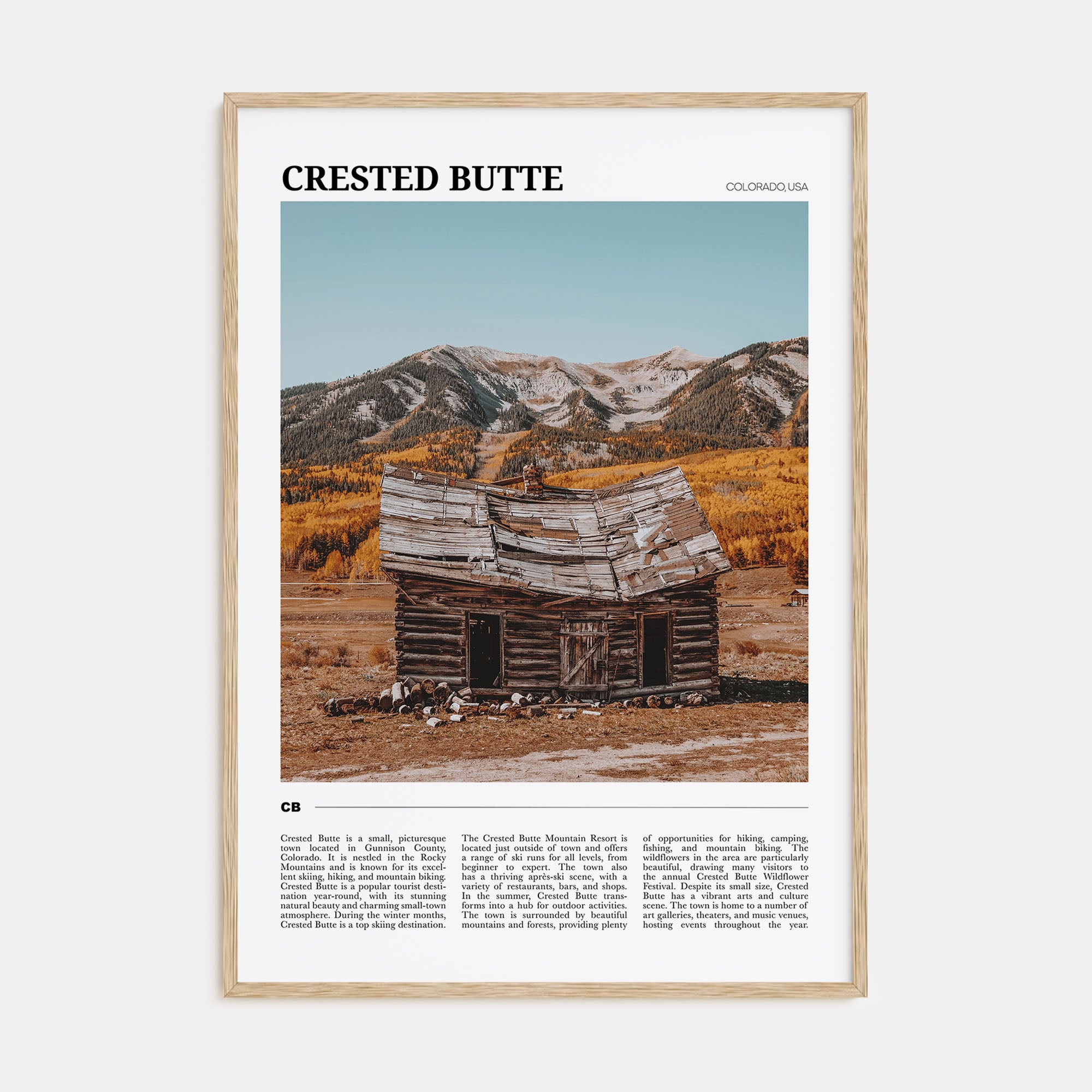 Crested Butte Travel Color Poster